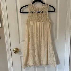 Lacey cream dress